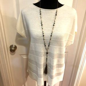 Teal and Gold Beaded Necklace